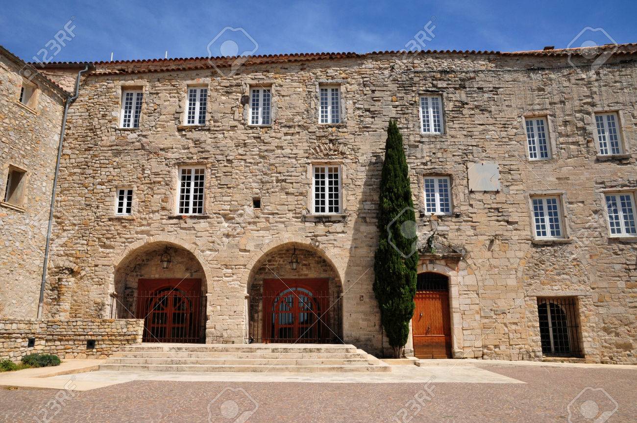 le castellet france april 20 2016 the city hall in the castle stock