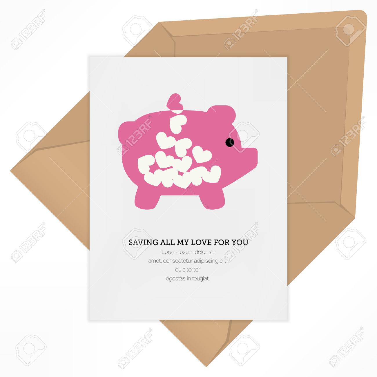 vintage love letter background vector design template for love letter background template