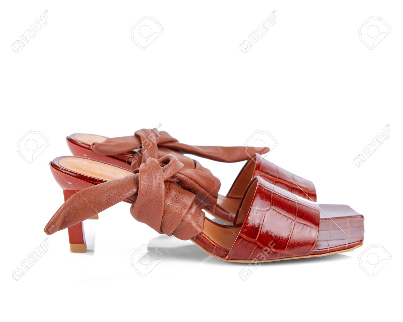 crocodile leather sandals