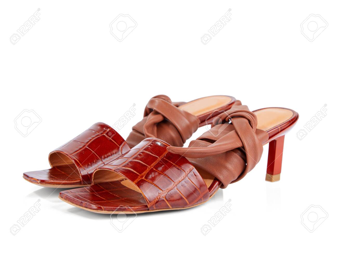 crocodile leather sandals