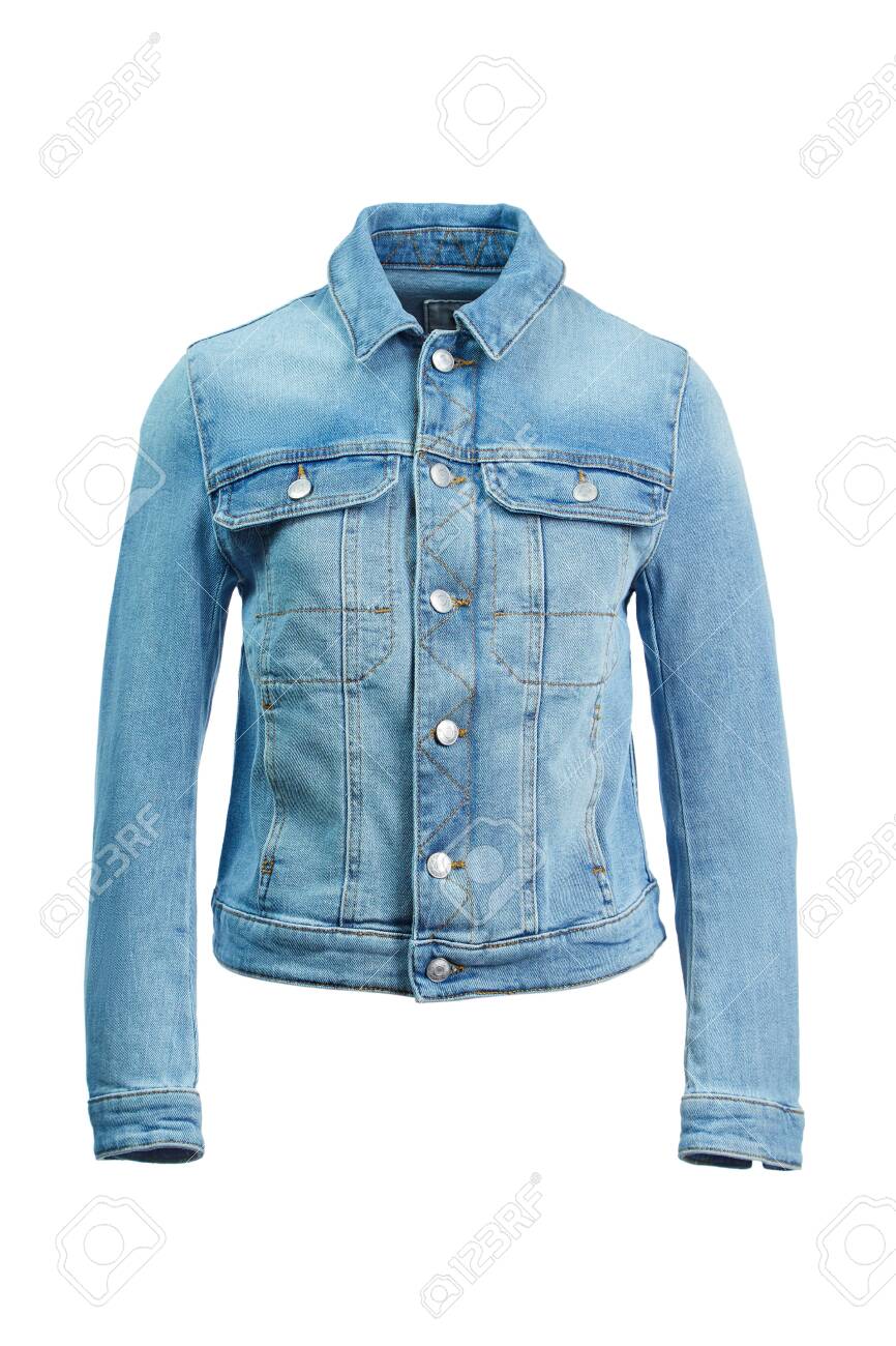 denim jacket buttoned up