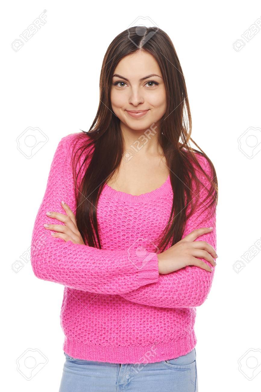 bright pink sweater