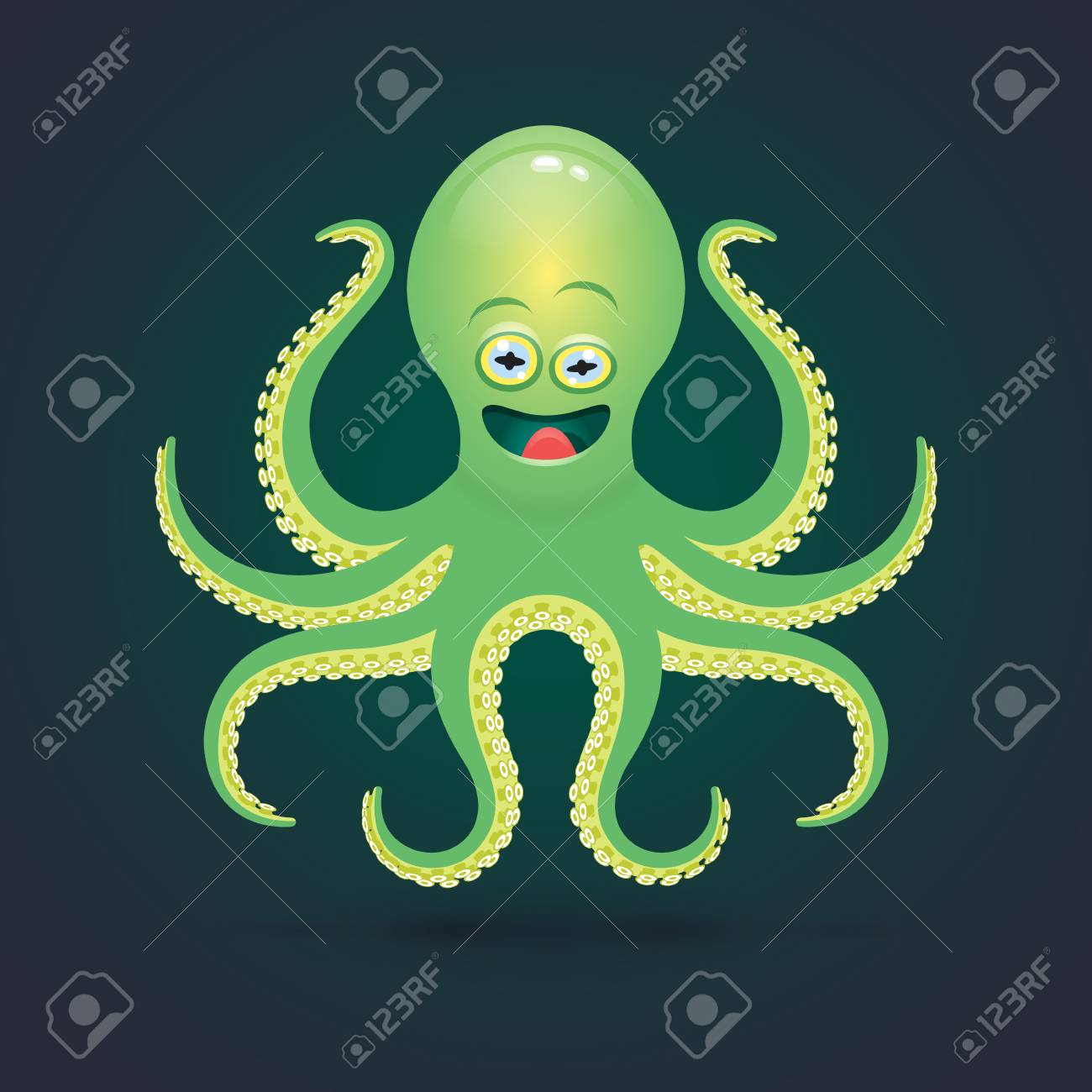 ベクトル漫画タコ イラスト のイラスト素材 ベクタ Image