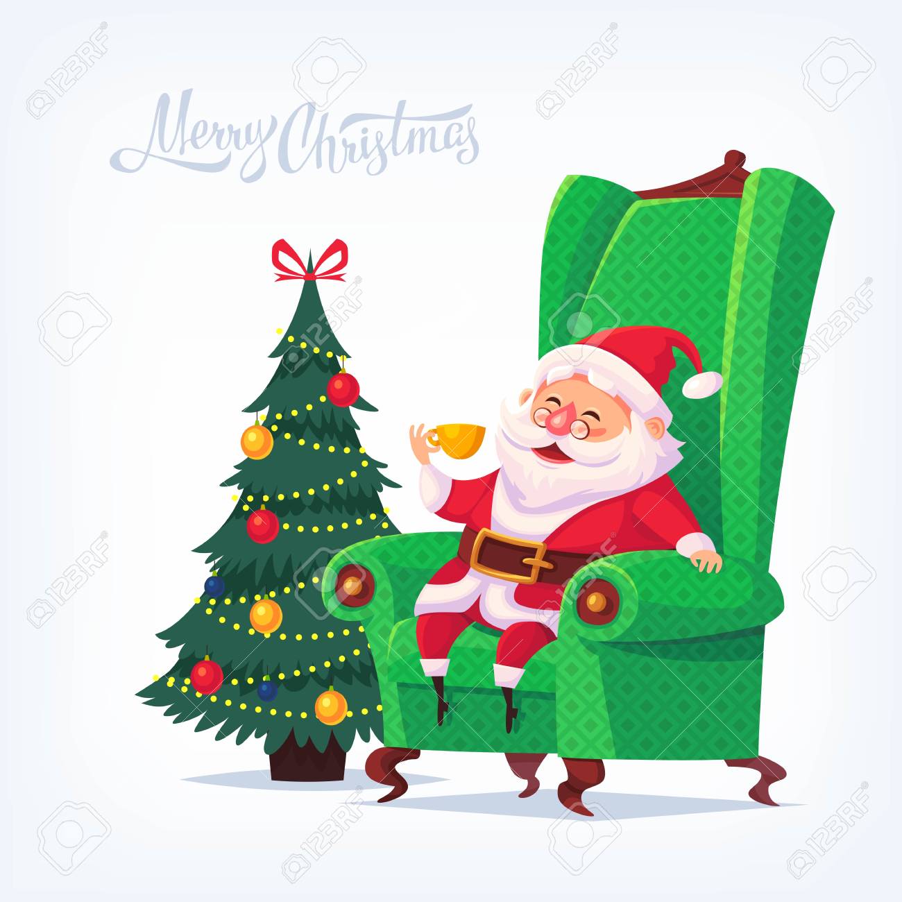 santa claus merry christmas vector cartoon illustration royalty free christmas vector