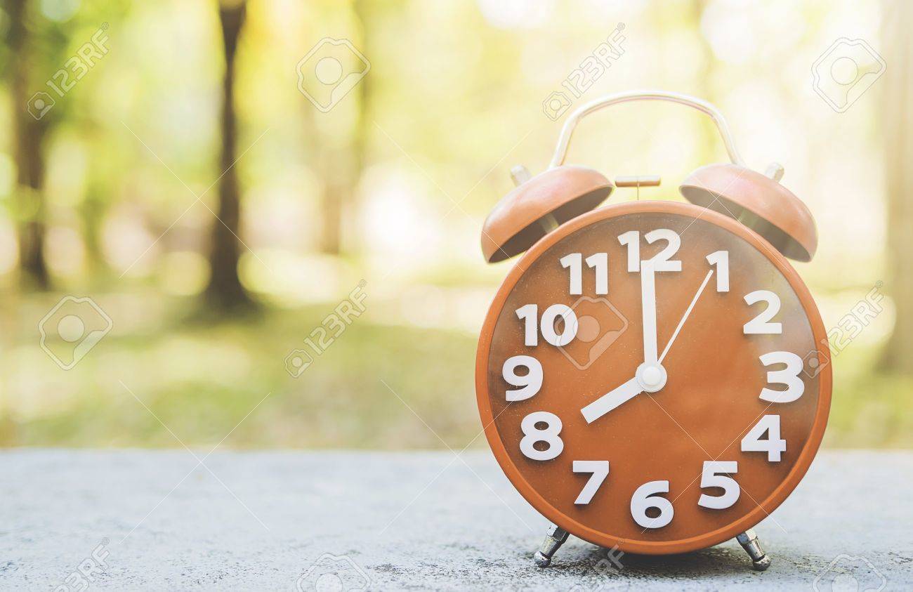 alarm clock shows eight