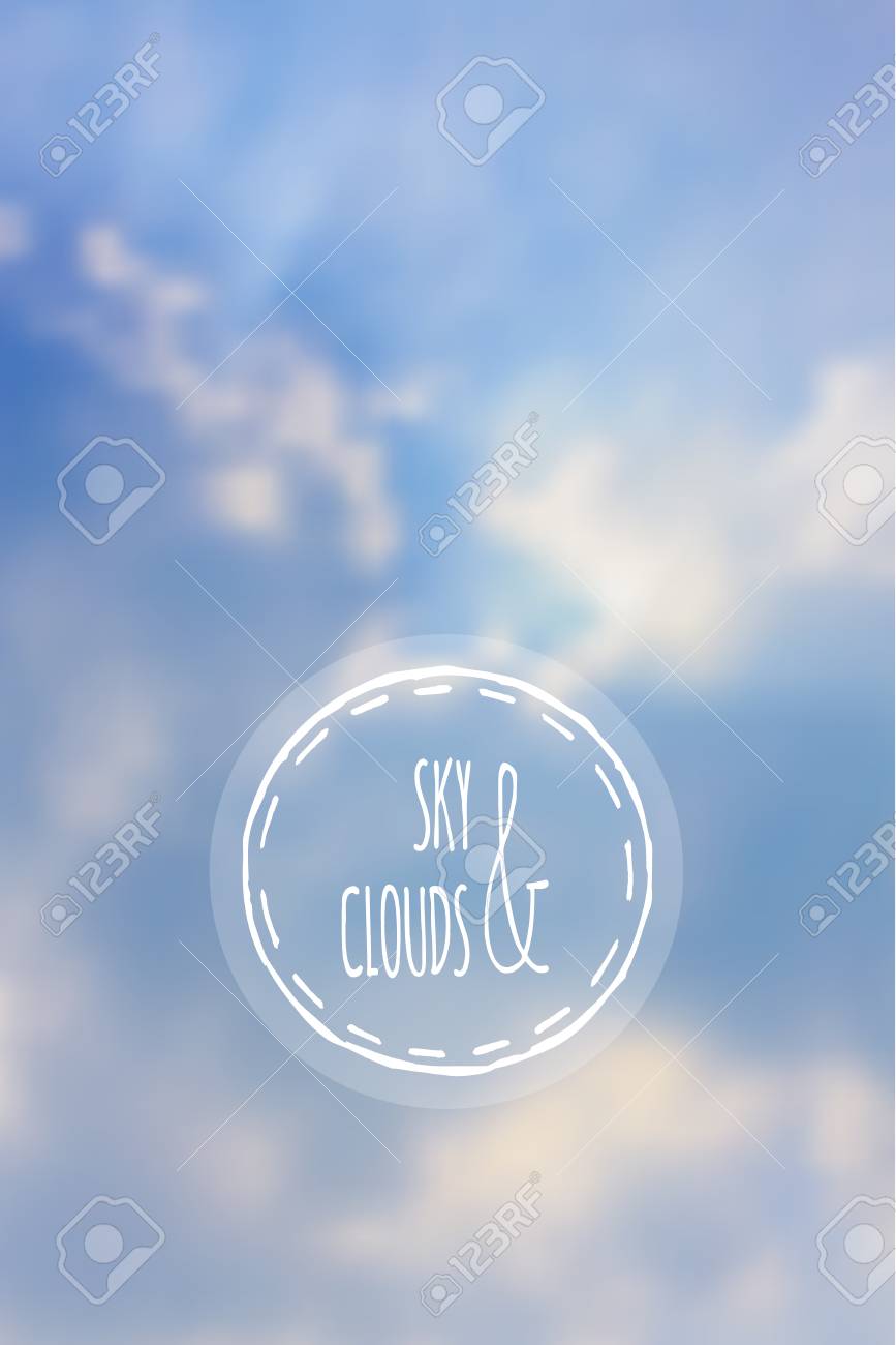 空と雲とぼかし スクラップブッ キング 誕生日カードの招待状 販売ポスターとして使用できます ベクトル イラスト のイラスト素材 ベクタ Image