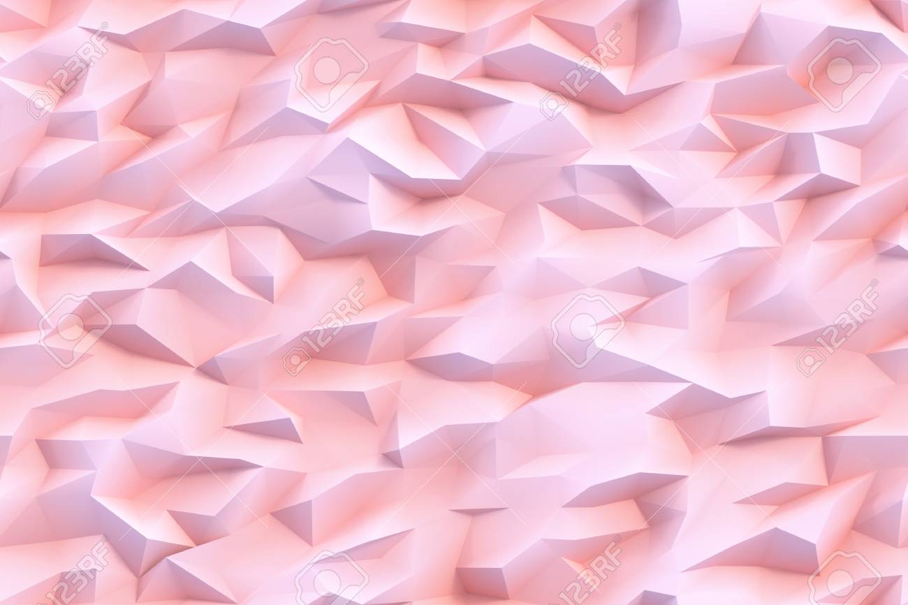 abstract pink triangles background 3d render illustration stock