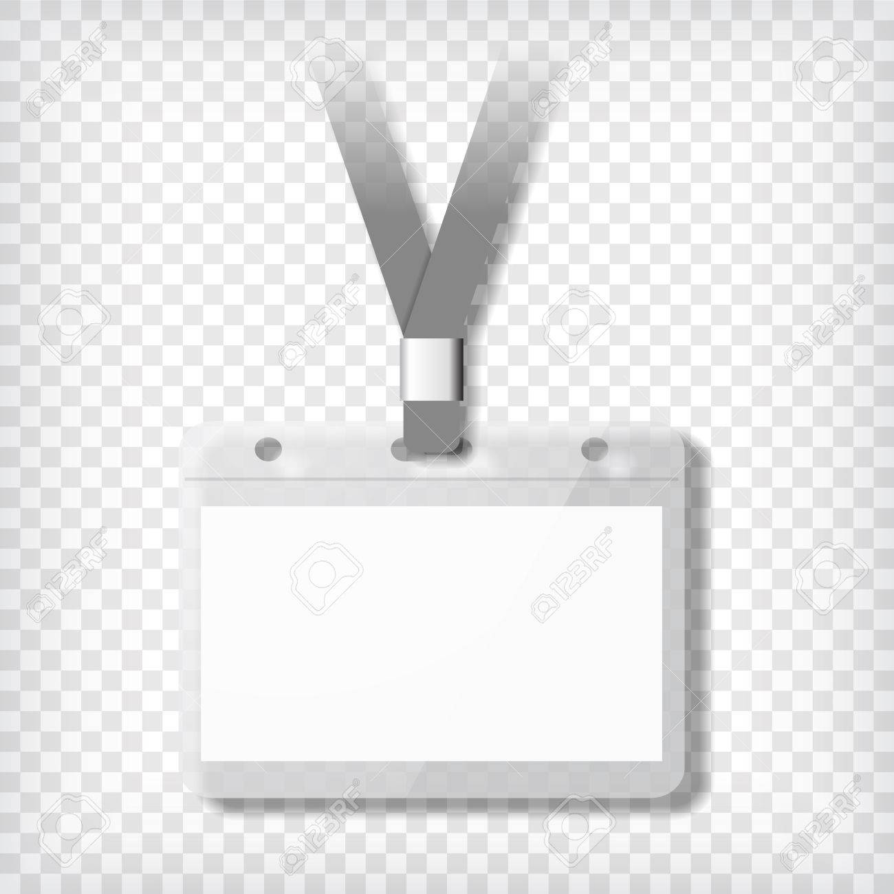 badge template glossy identification card with lanyard corporate identification template