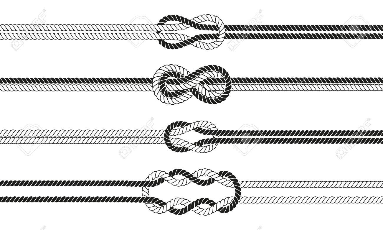 Sailor Knot Dividers Set. Nautical Rope Infinity Sign. Rope Border. Royalty  Free SVG, Cliparts, Vectors, and Stock Illustration. Image 68622611., image size:1300x780