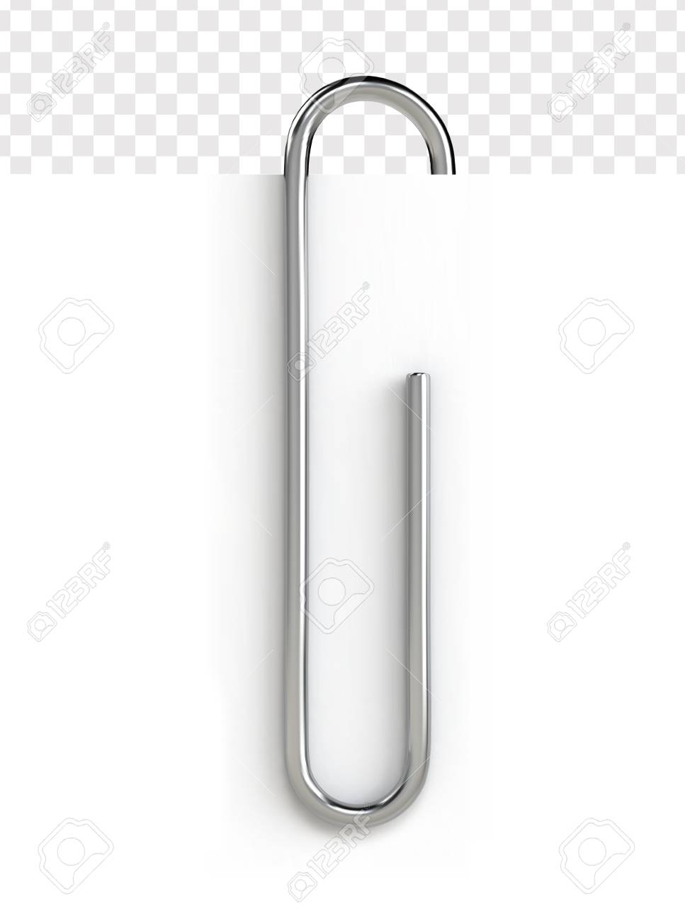 Büroklammer Auf Papier. Lizenzfrei Nutzbare Vektorgrafiken, Clip Arts,  Illustrationen. Image 84920286.