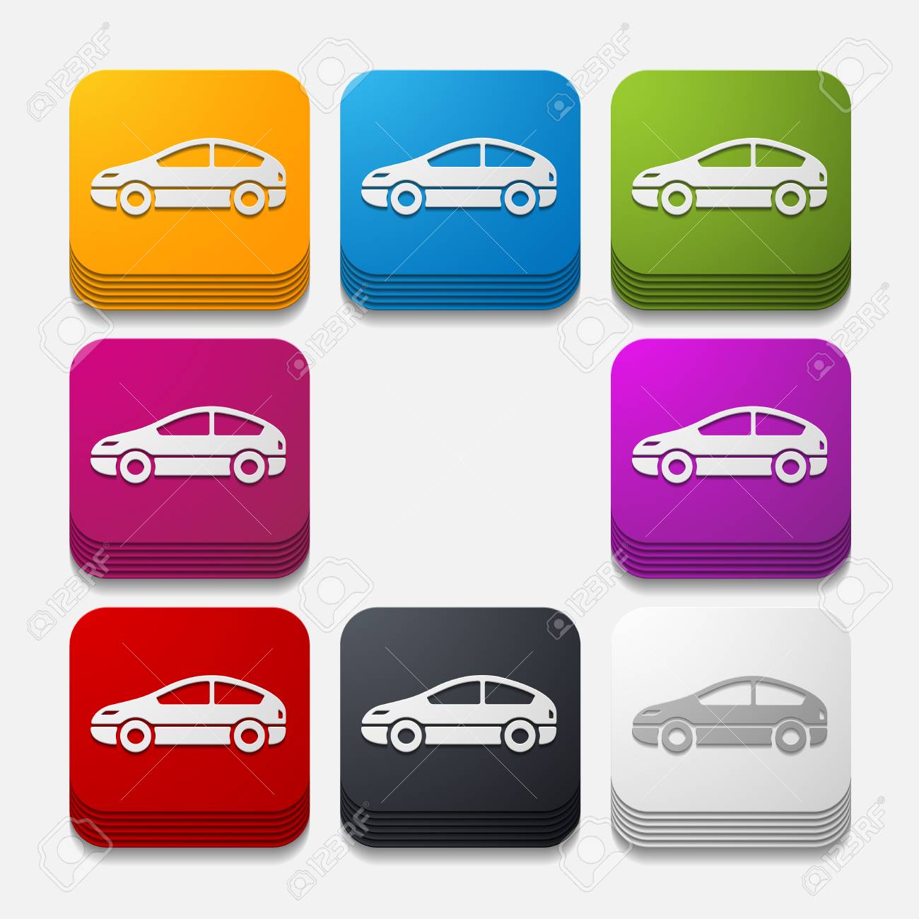 Bouton Carre Voiture Clip Art Libres De Droits Vecteurs Et Illustration Image 29486829