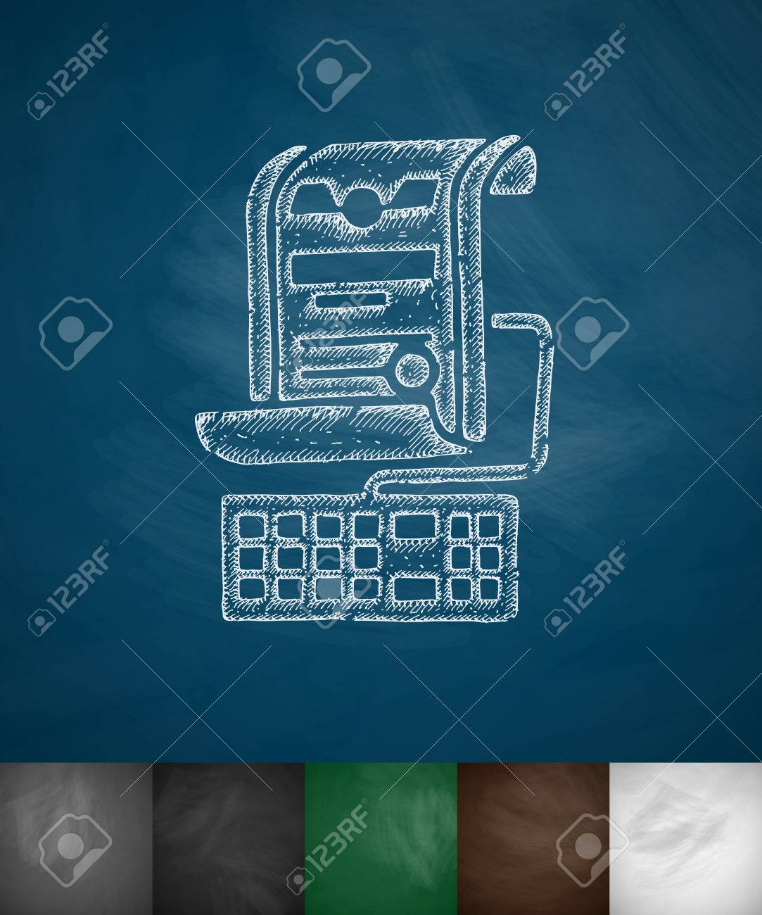 online lecture icon hand drawn vector illustration chalkboard chalkboard online free
