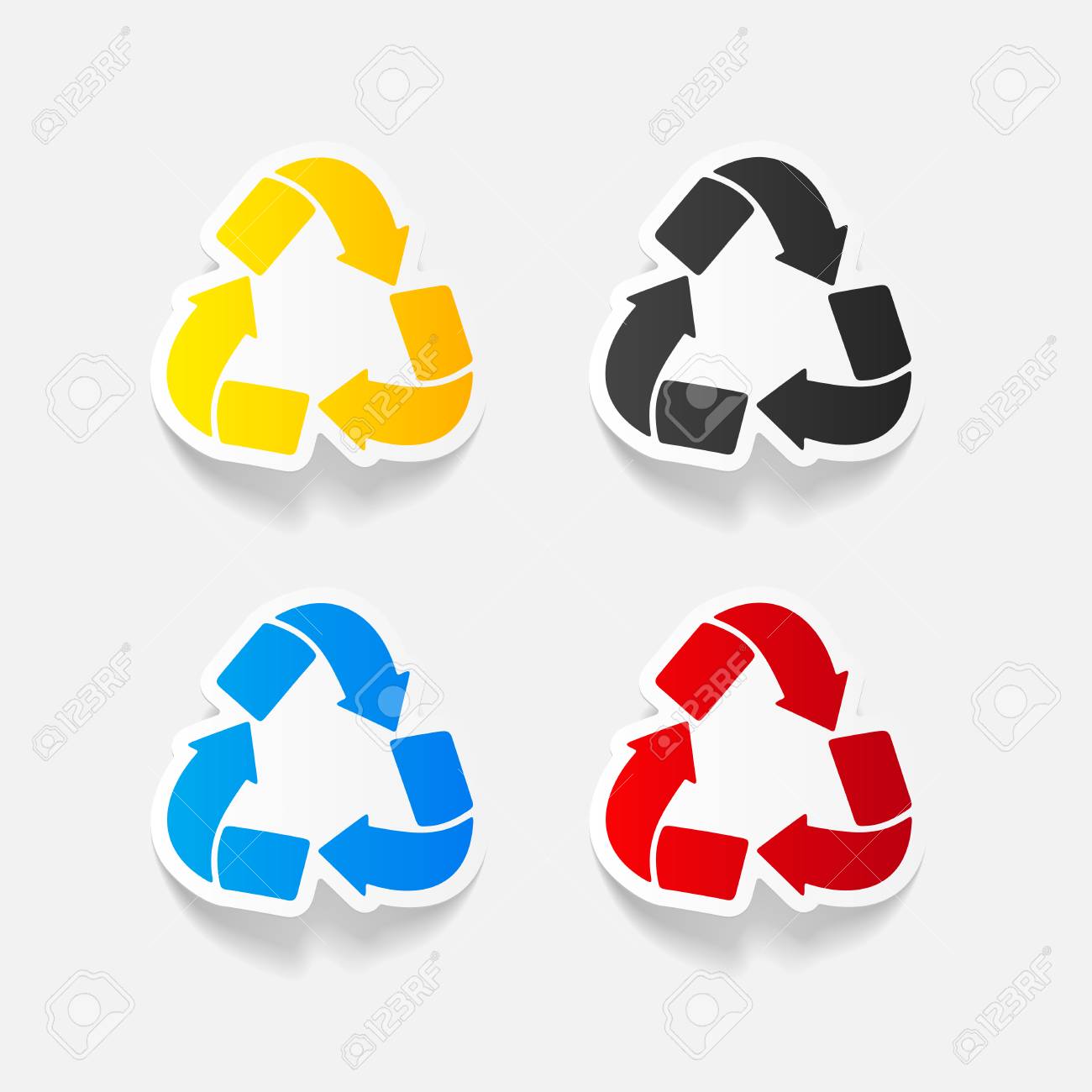 realistic design element recycle sign royalty free cliparts