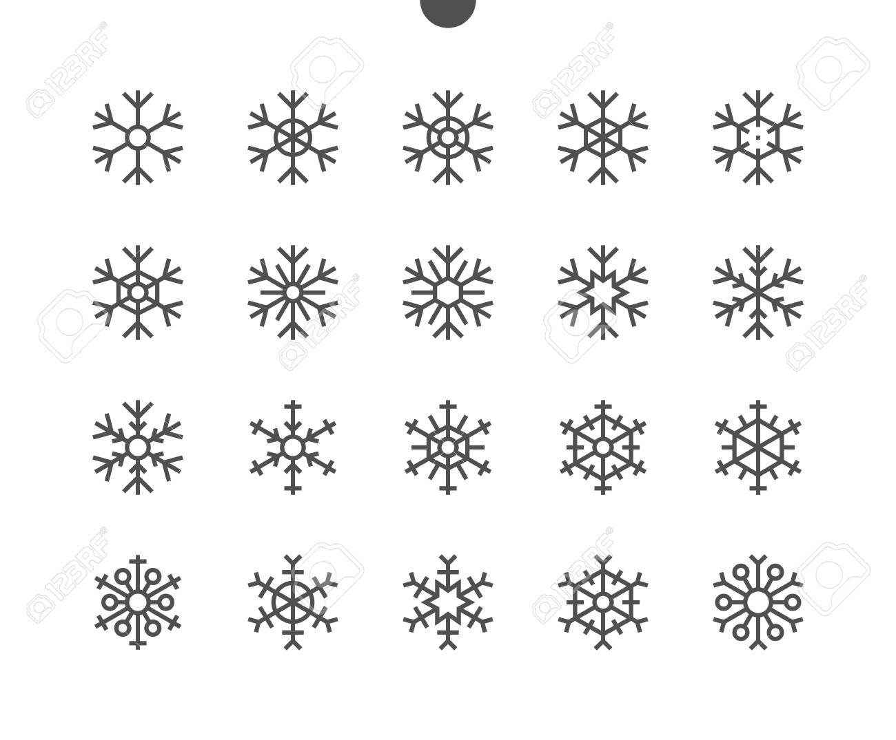 Snowflakes UI Pixel Perfect Well-crafted Vector Thin Line Icons 48x48 Ready for 24x24 Grid for Web Graphics and Apps with Editable Stroke. Simple Minimal Pictogram - 91115668 Snowflakes UI Pixel Perfect Well-crafted Vector Thin Line Icons 48x48 Ready for 24x24 Grid for Web Graphics and Apps with Editable Stroke. Simple Minimal Pictogram - 91115668