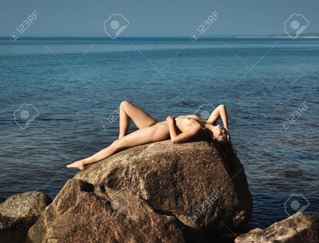 Think prime Beach nude girl happy