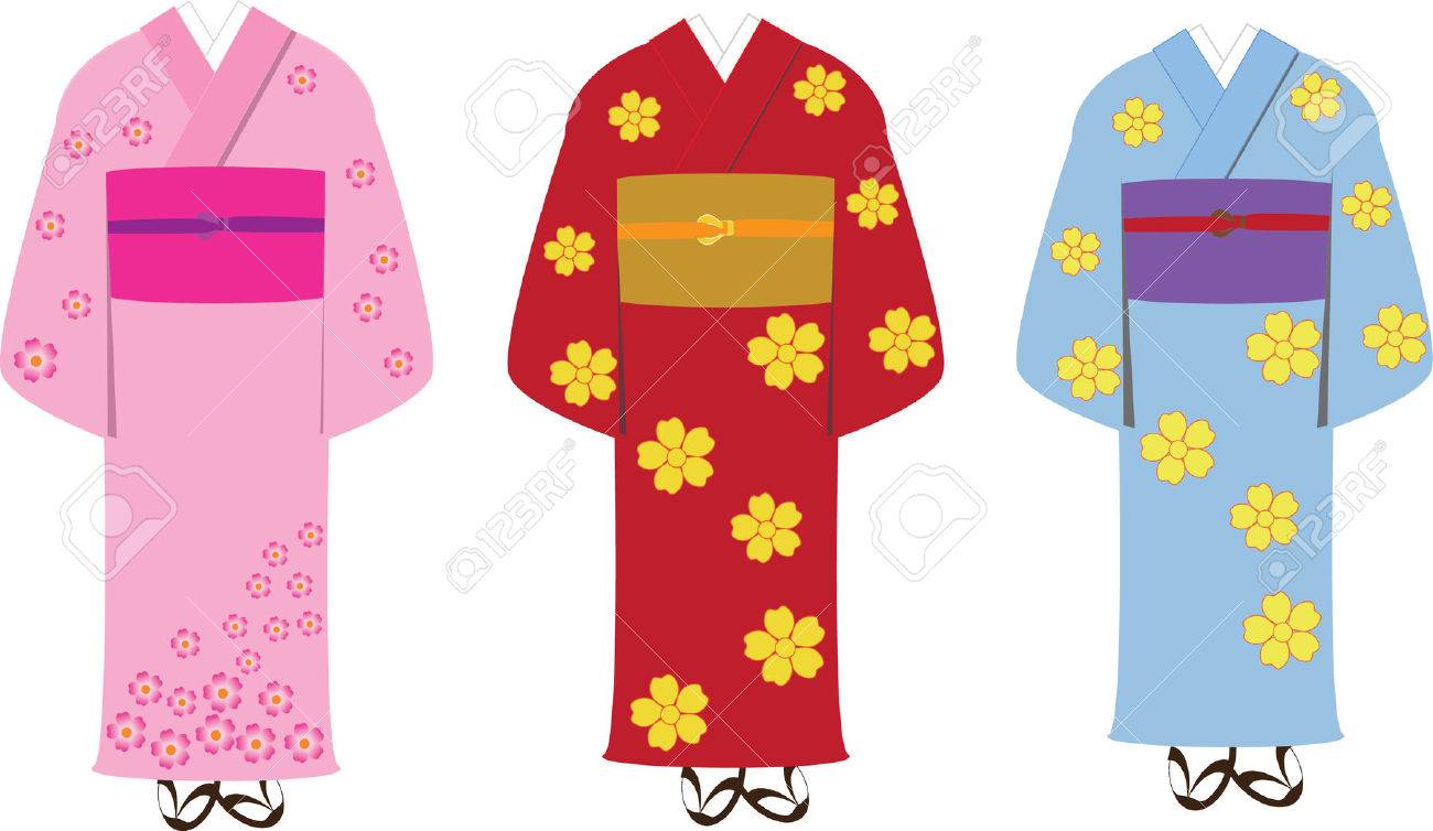Kimono And Yukata Royalty Free Svg Cliparts Vectors And Stock Illustration Image