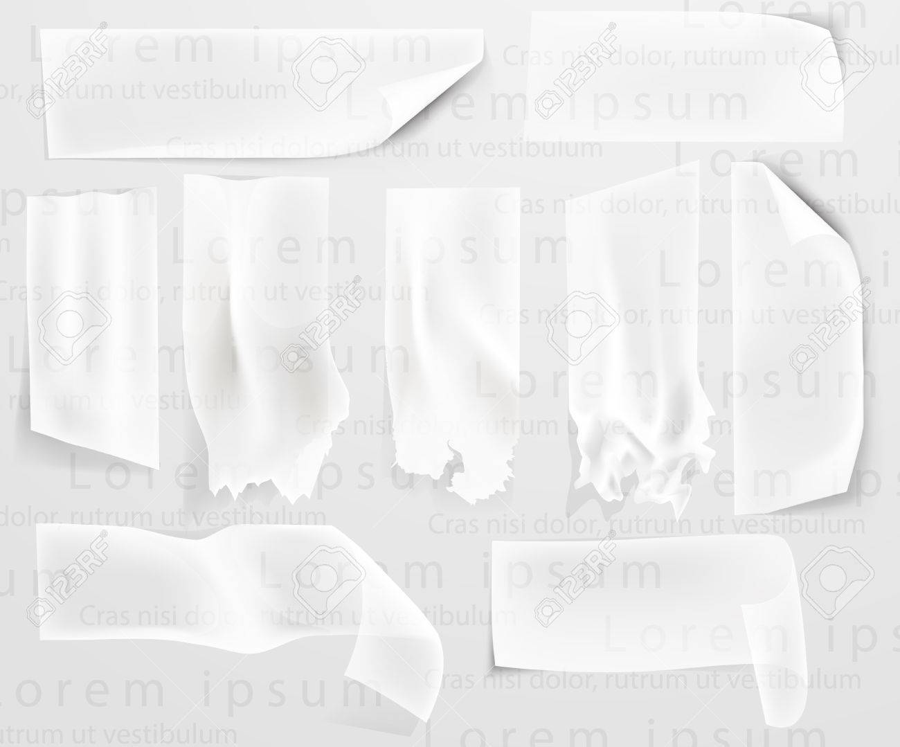 透明粘着テープ セロハン テープのセット のイラスト素材 ベクタ Image