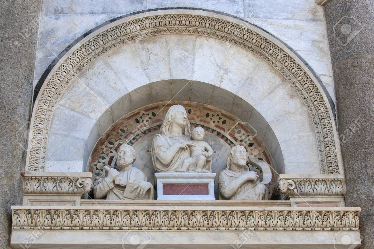 Fragmento De Pisa Torre Inclinada De Decoracion De La Pared Al