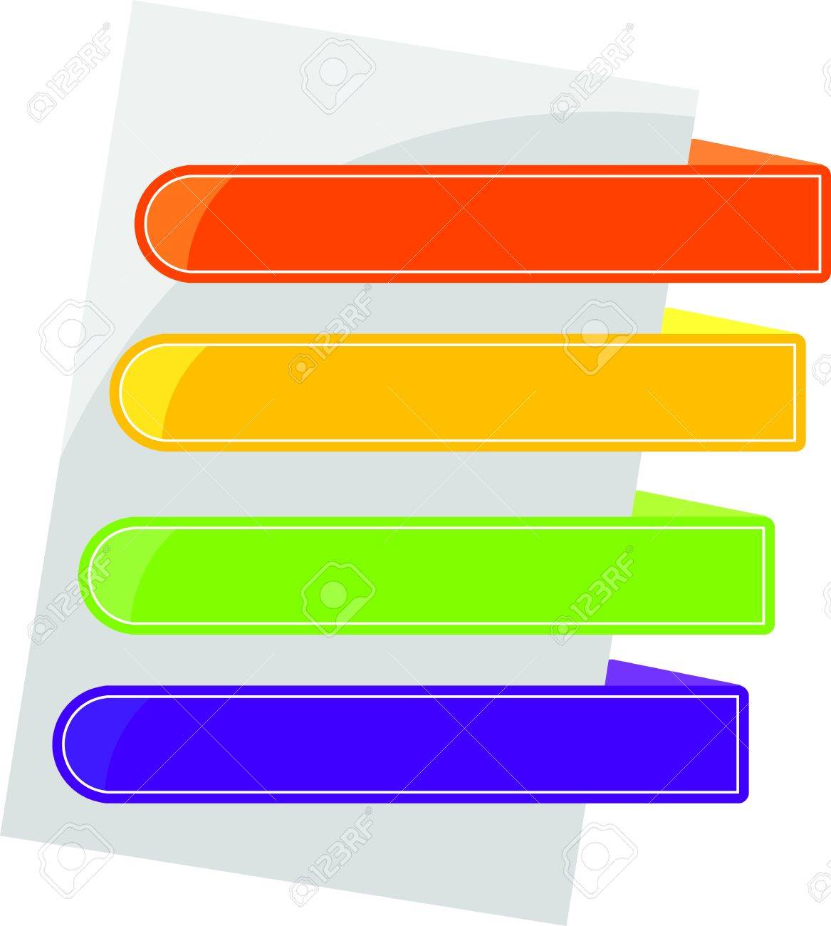 colored tabs on the blank page - 10320957 colored tabs on the blank page - 10320957