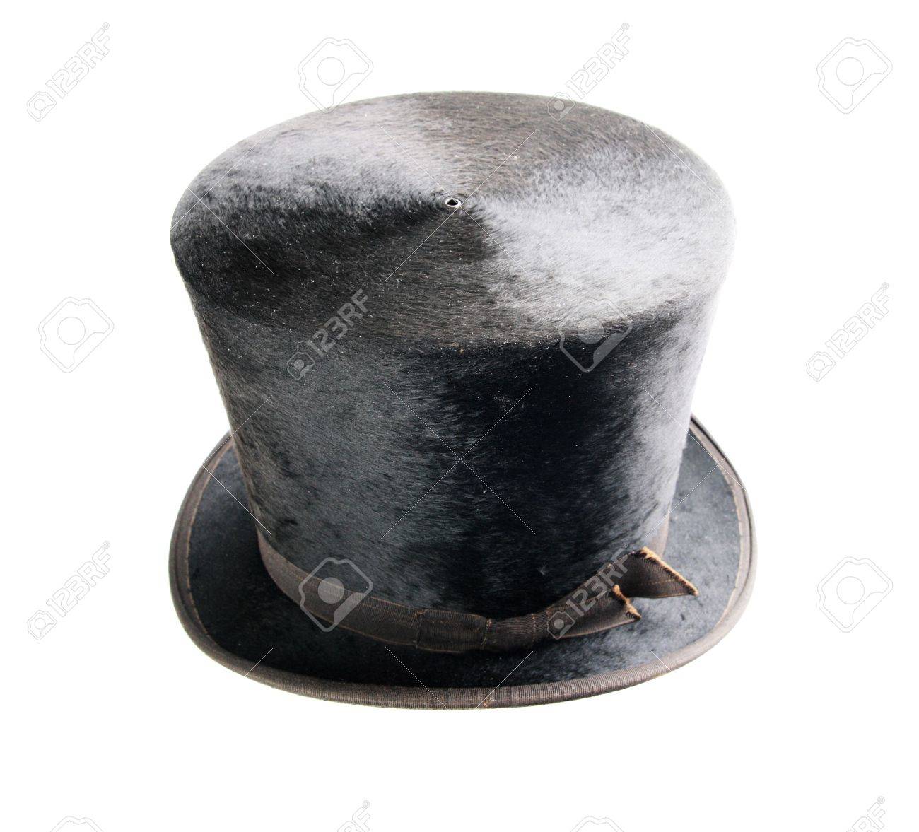 white felt top hat