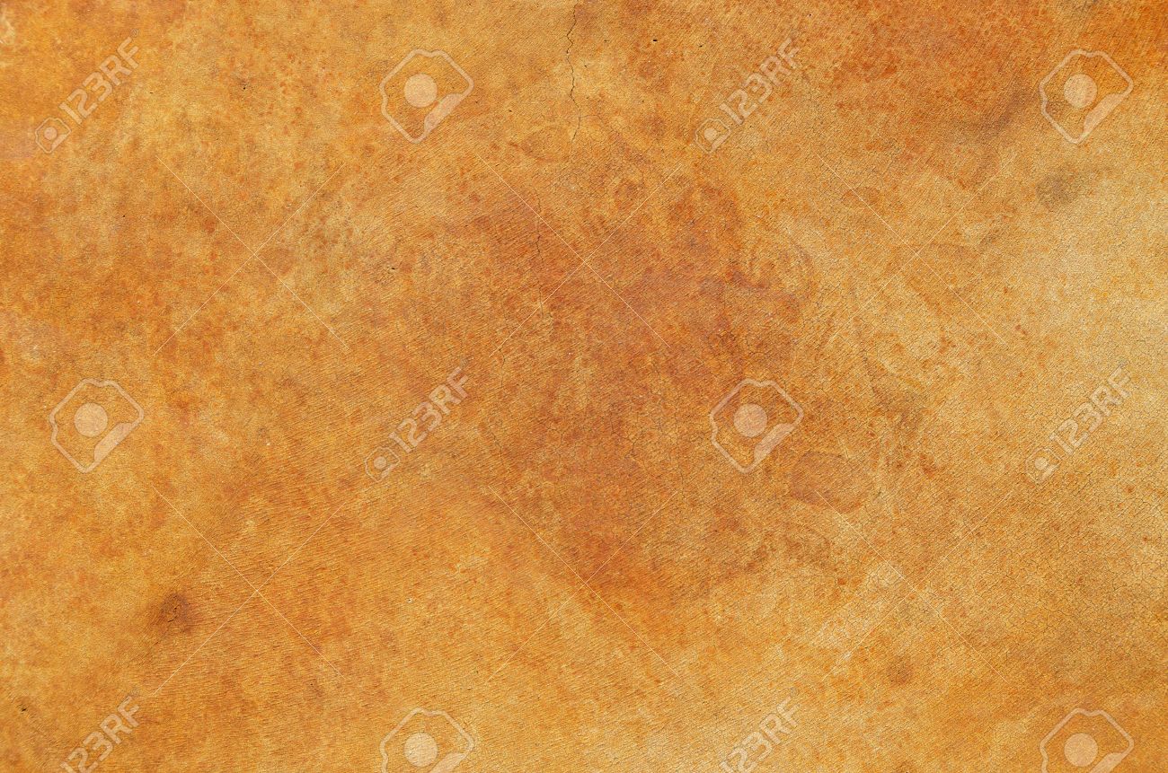 Orange Red Stained Concrete Floor Background Texture Stock Photo