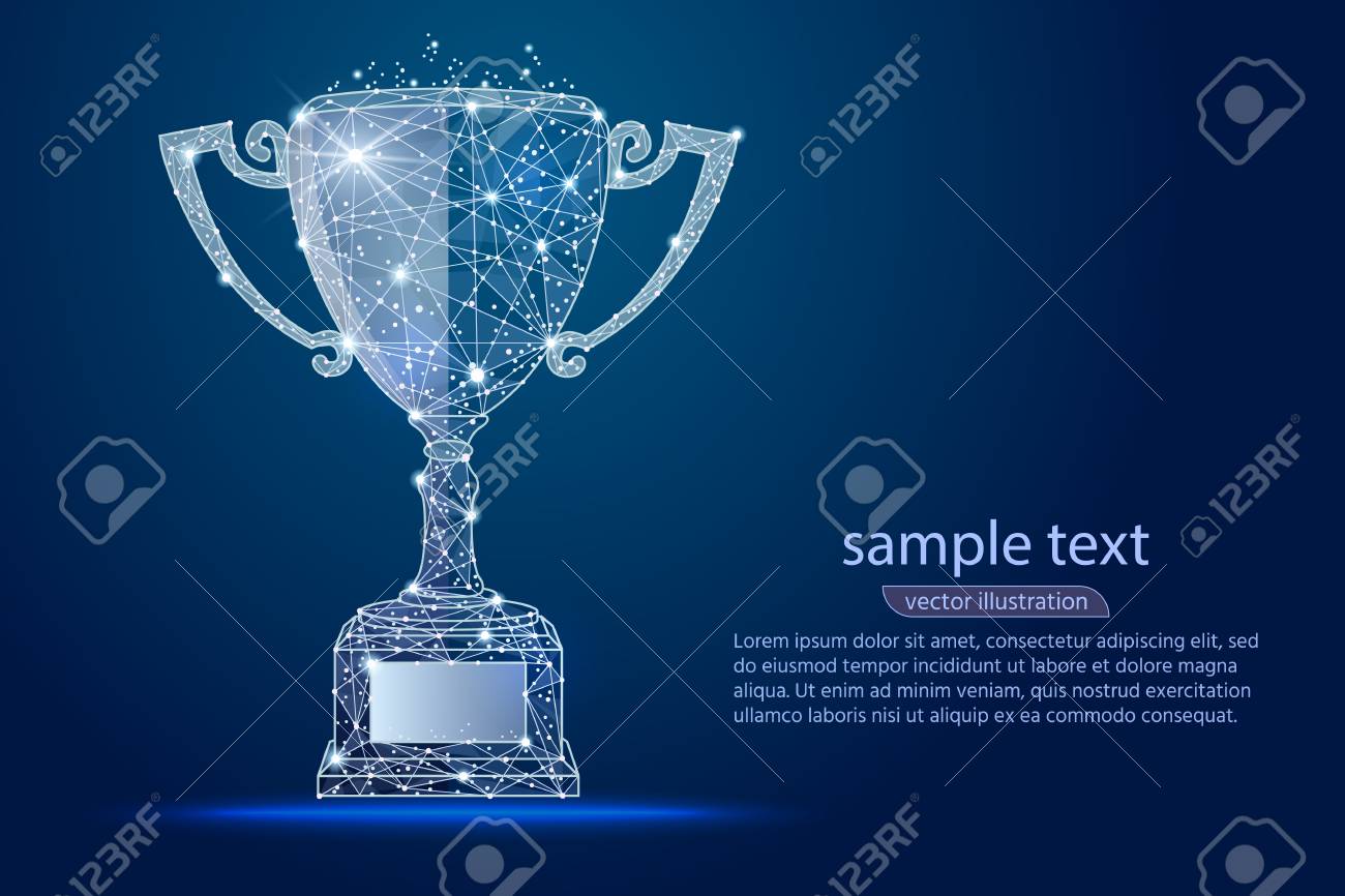 abstract design winner cup, logo isolated from low poly wireframe. Vector abstract polygonal image mash line and point. Digital graphics - 104508688 abstract design winner cup, logo isolated from low poly wireframe. Vector abstract polygonal image mash line and point. Digital graphics - 104508688