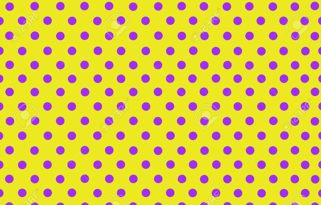 The Violet Polka Dot With Yellow Background Stock Photo, Picture and  Royalty Free Image. Image 28493787., image size:1300x833