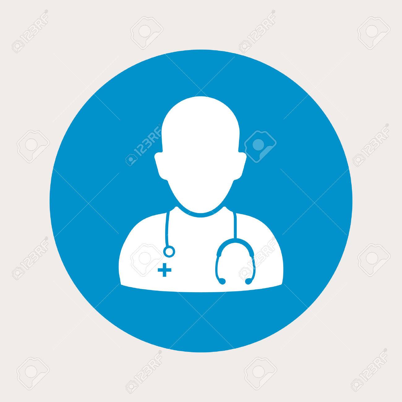 vector illustration of modern b lue icon doctor - 36120545 vector illustration of modern b lue icon doctor - 36120545
