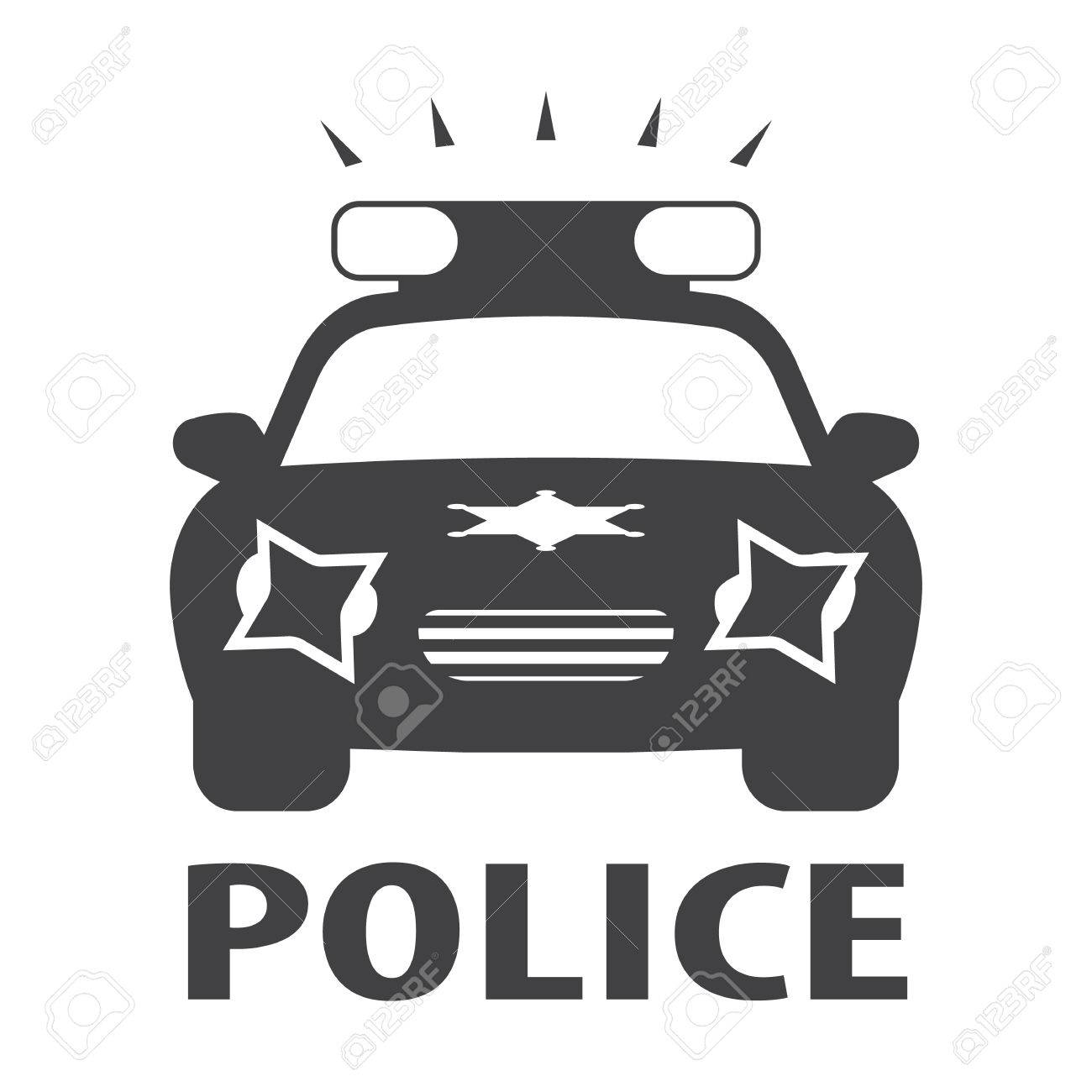 Polizeiauto Schwarz Einfache Symbol Auf Weissem Hintergrund Fur Web Design Lizenzfrei Nutzbare Vektorgrafiken Clip Arts Illustrationen Image 51200391
