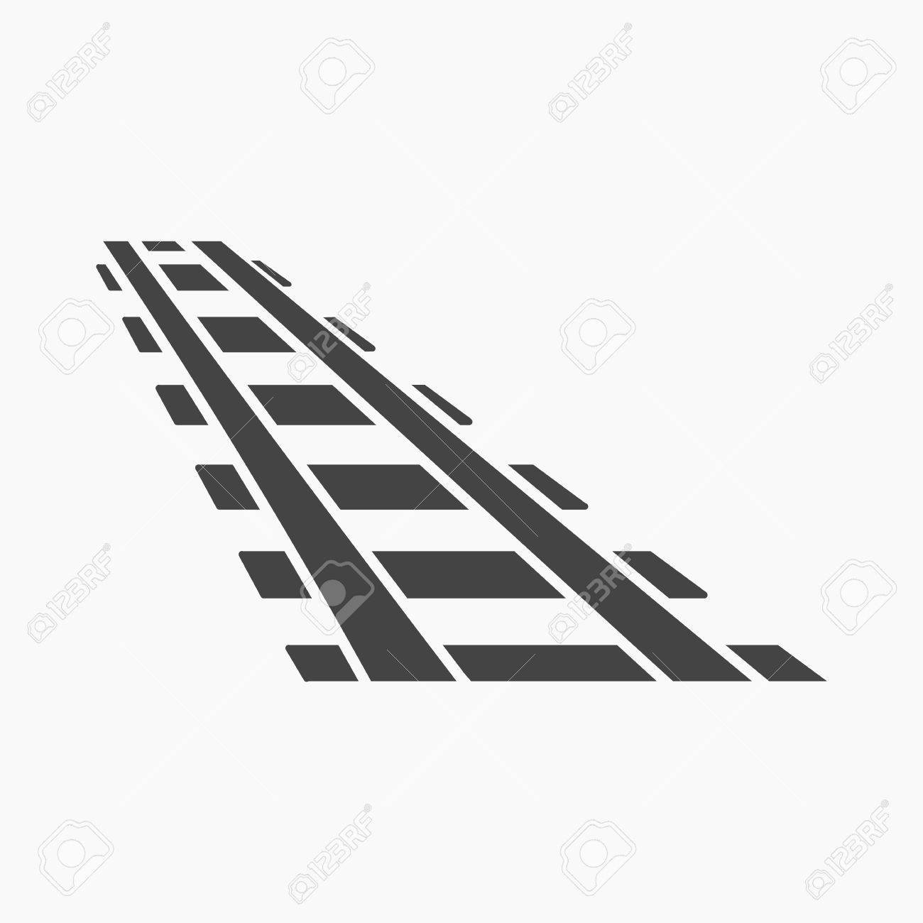 rails icon cartoon singe western icon from the wild west collection