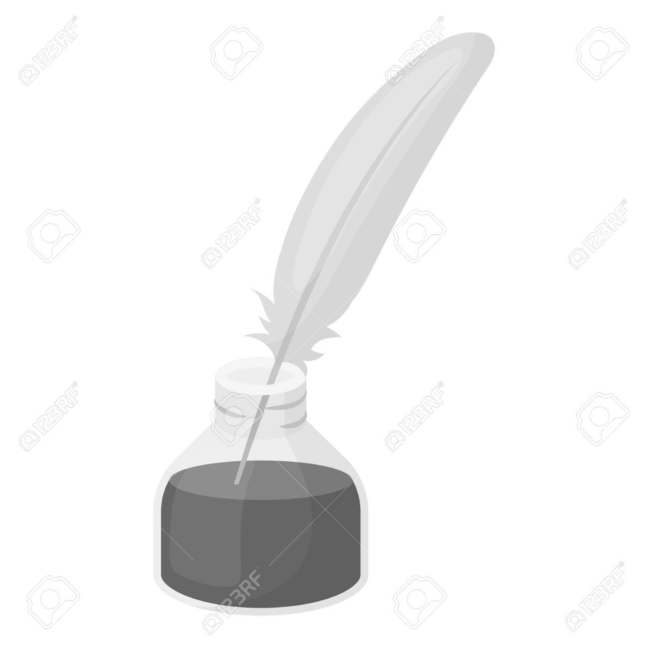 モノクロ スタイル白い背景で隔離のペンアイコン チケットを書きます 劇場のシンボル ベクトル図 のイラスト素材 ベクタ Image