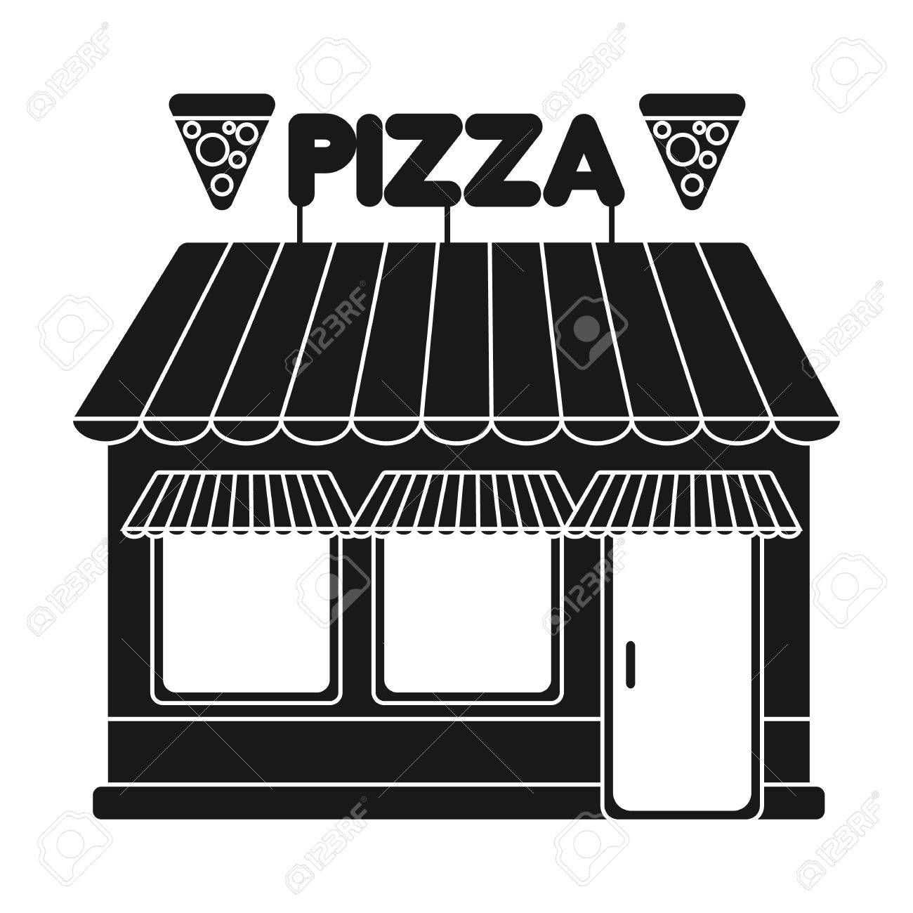 Pizzeria Icon In Black Style Isolated On White Background Pizza And Symbol Vector Illustration Pizzeria Icon In Black Style Isolated On White Background Pizza And Symbol Vector Illustration