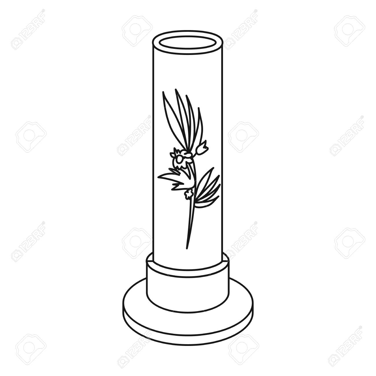 かわいい動物画像 綺麗な試験管 イラスト 白黒