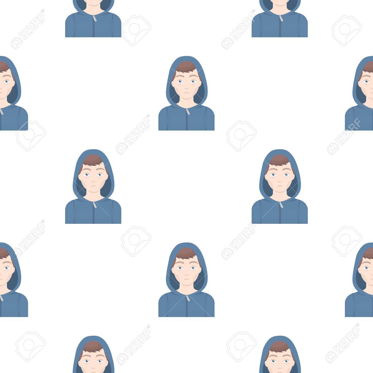 漫画のスタイルの白い背景で隔離の薬物中毒男アイコン 薬シンボル ベクトル イラスト のイラスト素材 ベクタ Image