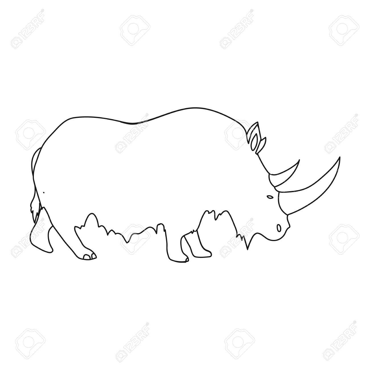 Woolly Rhinoceros Icon In Outline Style Isolated On White Background. Stone  Age Symbol Vector Illustration. Royalty Free SVG, Cliparts, Vectors, and  Stock Illustration. Image 67722284., image size:1300x1300