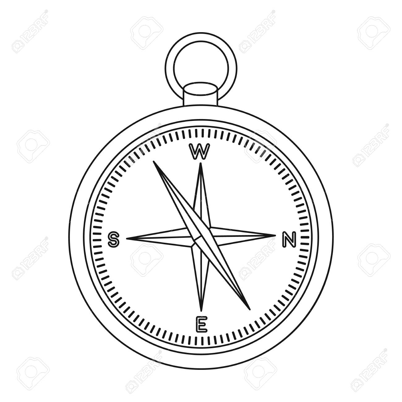 Kompass Symbol Im Umriss Stil Auf Weissen Hintergrund Piraten Symbol Vektor Illustration Lizenzfrei Nutzbare Vektorgrafiken Clip Arts Illustrationen Image 67722248