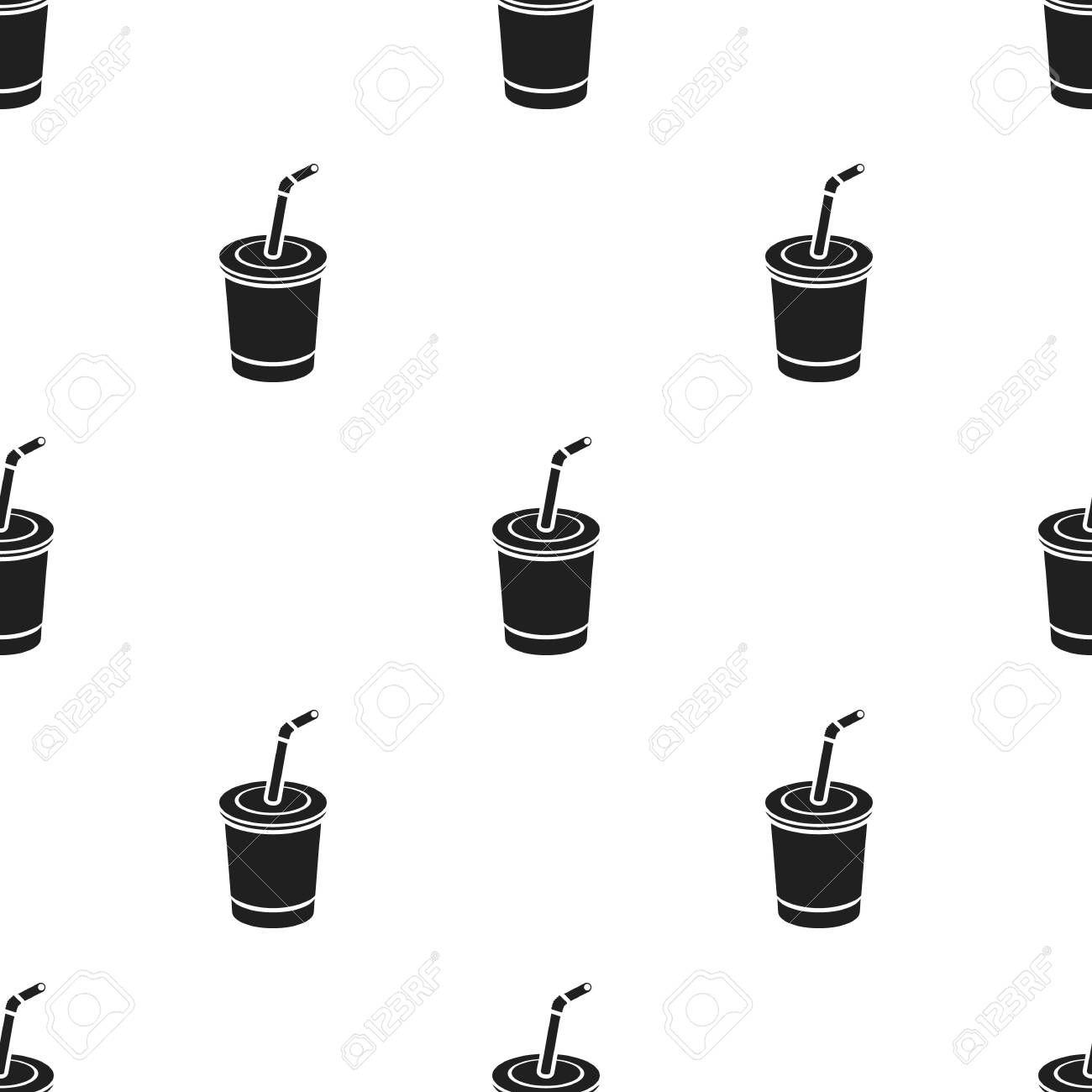 Web のブラック スタイルでコカ コーラのベクトルのアイコン のイラスト素材 ベクタ Image