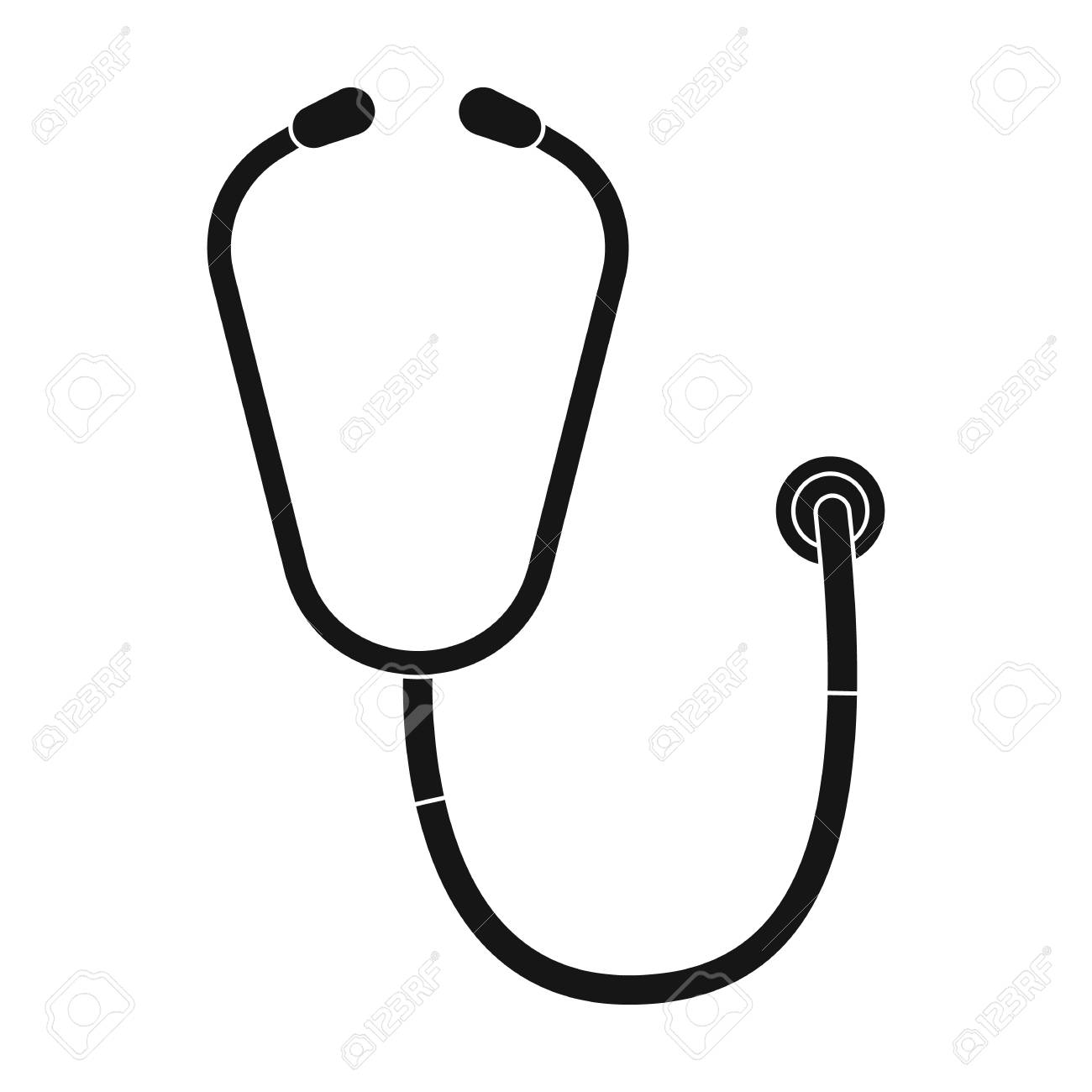 stethoscope icon in black