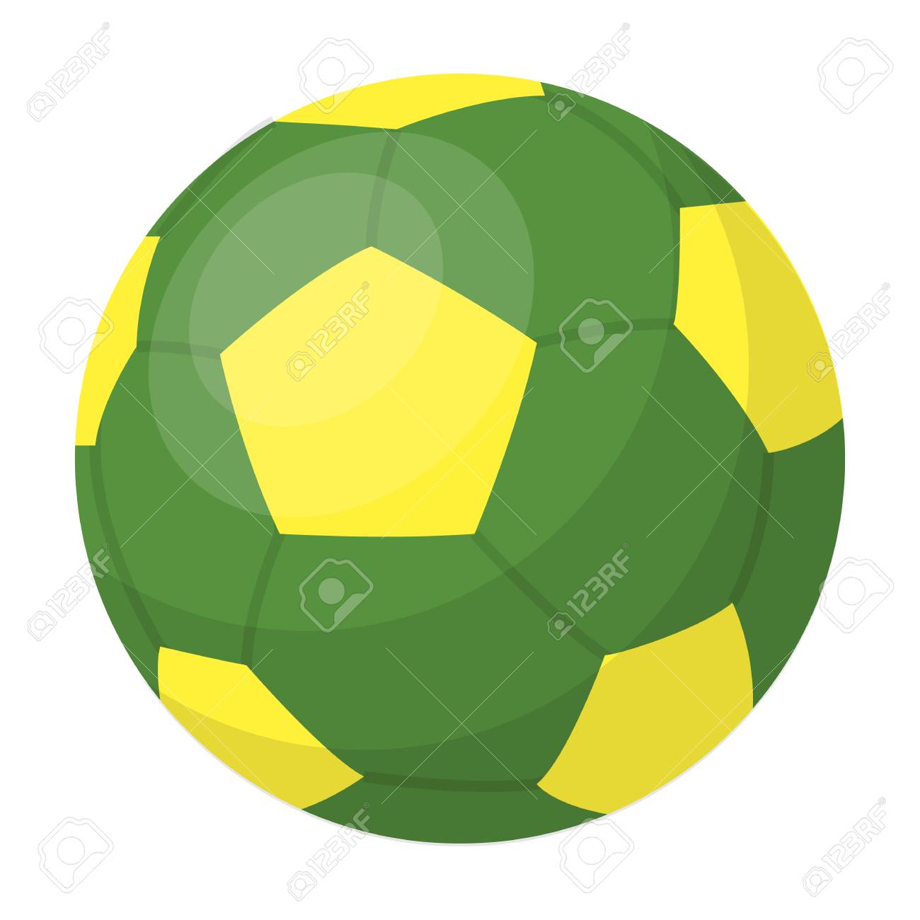 Ícone De Desenho Animado De Bola De Futebol. Brasil. Ilustração Do Vetor.  Ilustraciones svg, vectoriales, clip art vectorizado libre de derechos.  Image 81816110