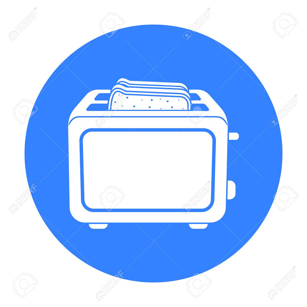 Icona di tostapane in stile nero isolato su priorità bassa bianca. Illustrazione di stock di simbolo di famiglia degli elettrodomestici. Icona di tostapane in stile nero isolato su priorità bassa bianca. Illustrazione di stock di simbolo di famiglia degli elettrodomestici.