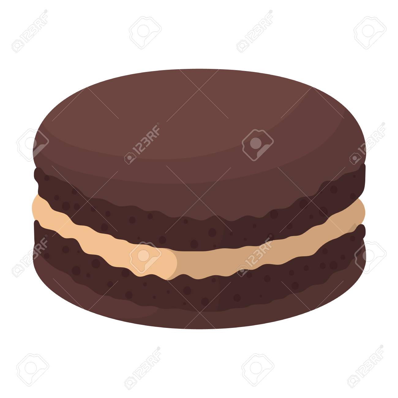 흰색 배경에 고립 된 만화 스타일에서 초콜릿 비스킷 아이콘. 초콜릿 디저트 기호 재고 벡터 일러스트 레이 션. 로열티 무료 사진,  그림, 이미지 그리고 스톡포토그래피. Image 70558628