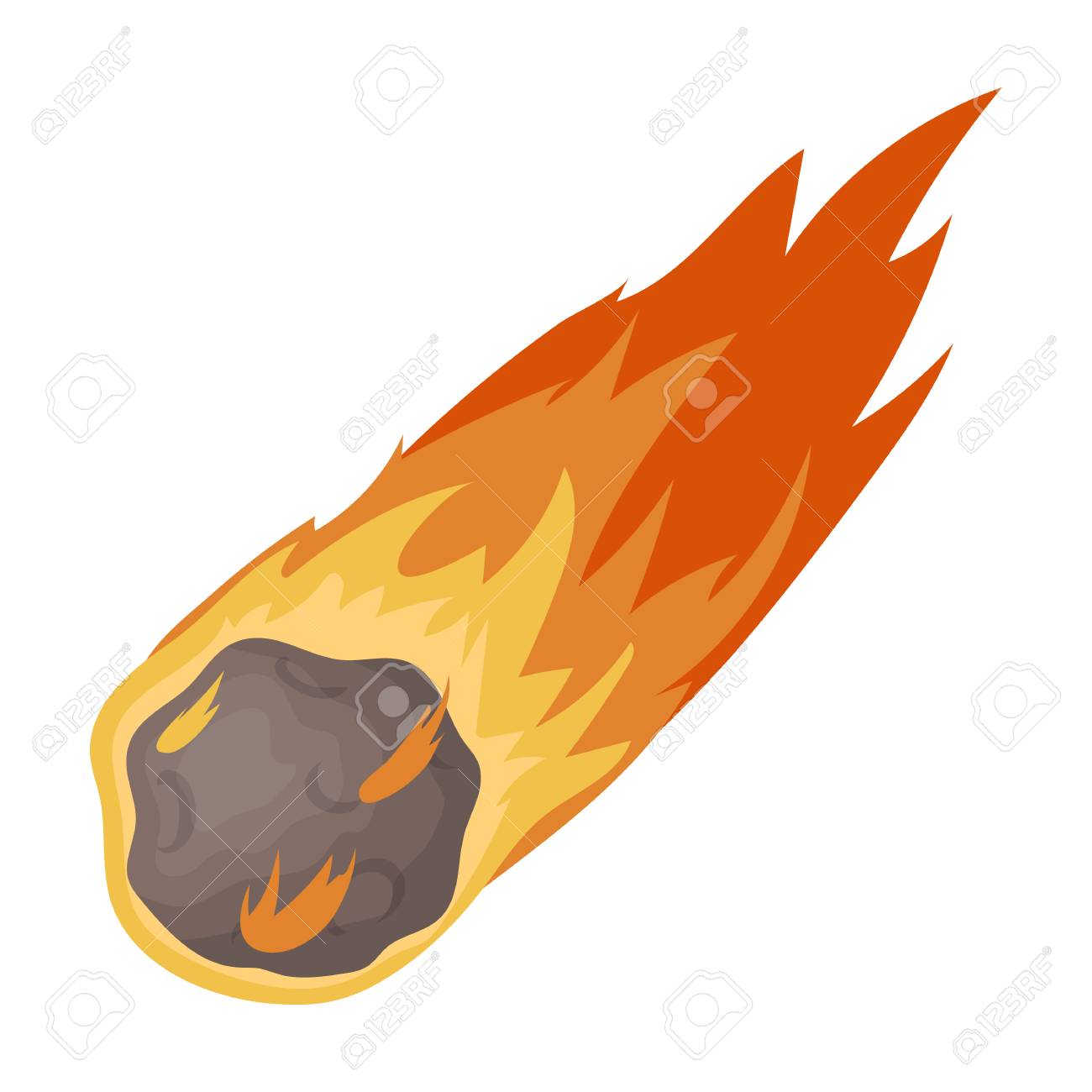 Flame meteorite icon in cartoon style isolated on white background. Dinosaurs and prehistoric symbol stock vector illustration. - 70913366 Flame meteorite icon in cartoon style isolated on white background. Dinosaurs and prehistoric symbol stock vector illustration. - 70913366