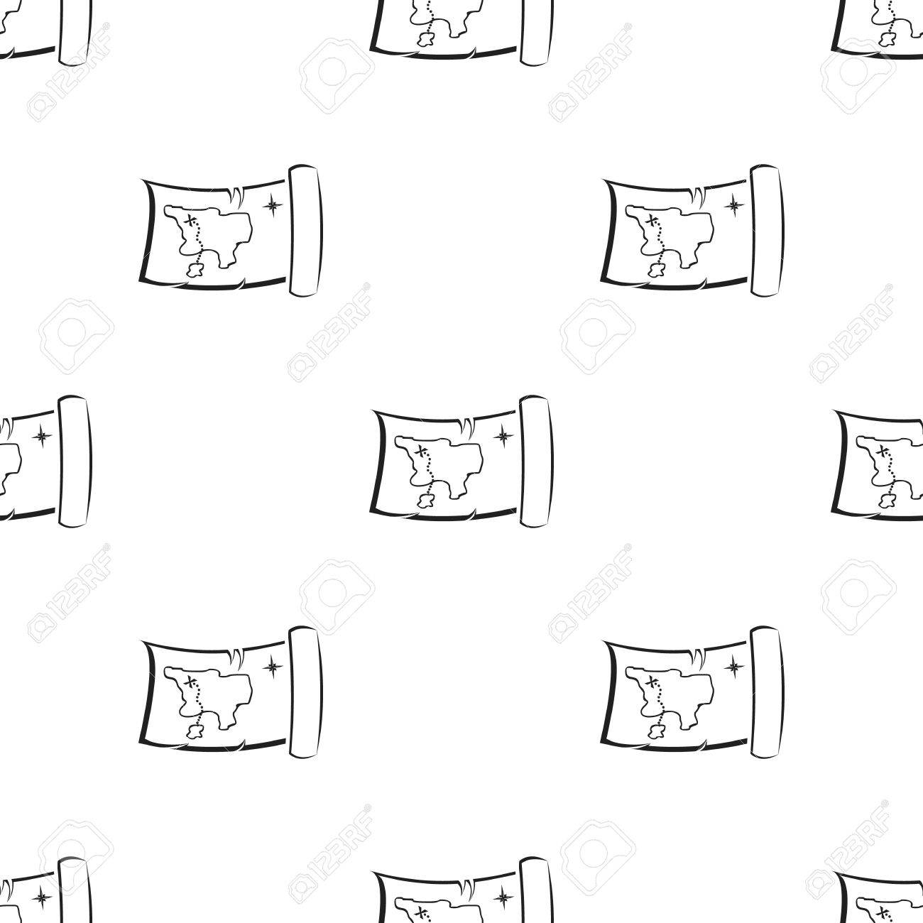 宝地図のアイコンが黒い 黒の野生の西から西のアイコンを焦がします のイラスト素材 ベクタ Image 71303566