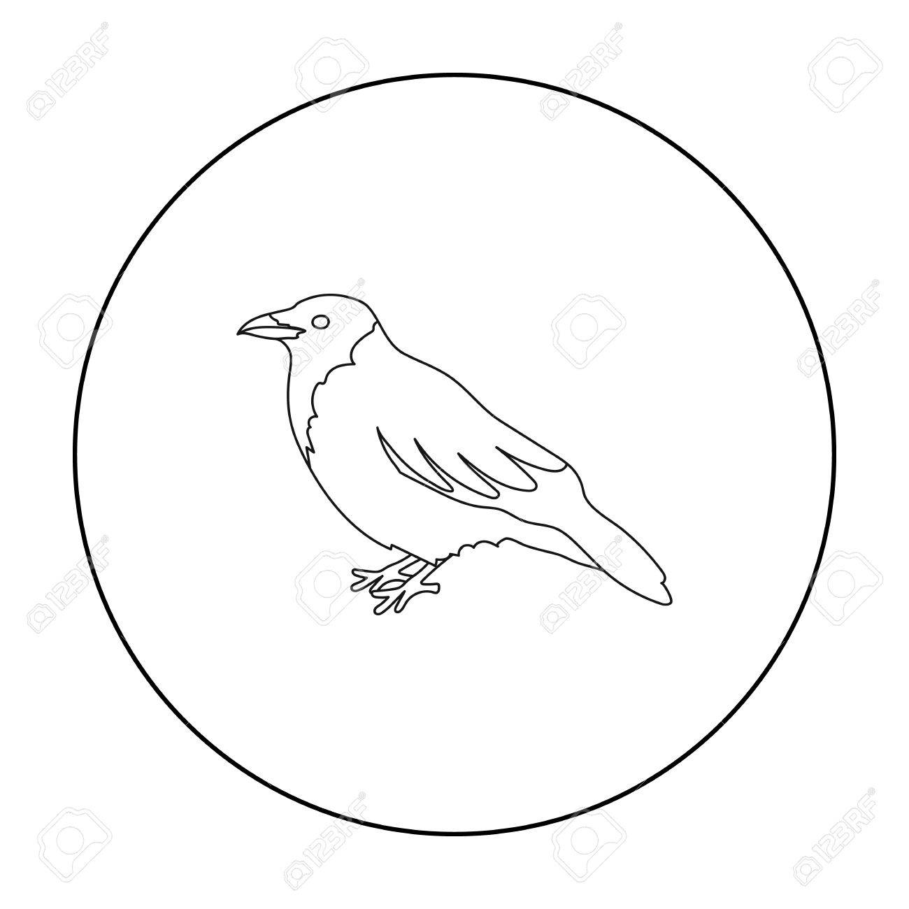 Krähen-Symbol In Outline-Stil Isoliert Auf Weißem Hintergrund. Vogel Symbol  Stock Vektor-Illustration. Lizenzfrei nutzbare SVG, Vektorgrafiken, Clip  Arts, Illustrationen. Image 71968382.