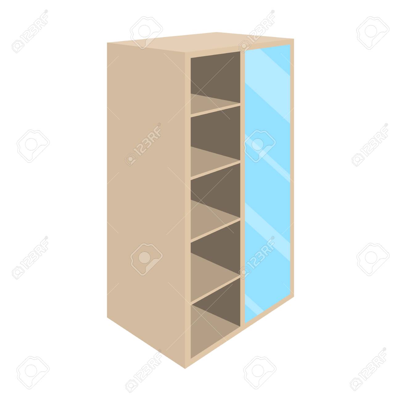 Light Cabinet With Bins And Mirror Wardrobe For Womens Clothing