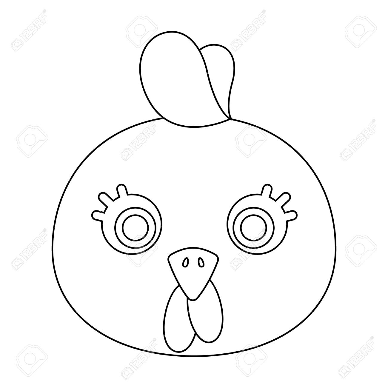 白い背景に分離されたアウトライン スタイルの編銃口アイコン 動物銃口シンボル株式ベクトル イラスト のイラスト素材 ベクタ Image