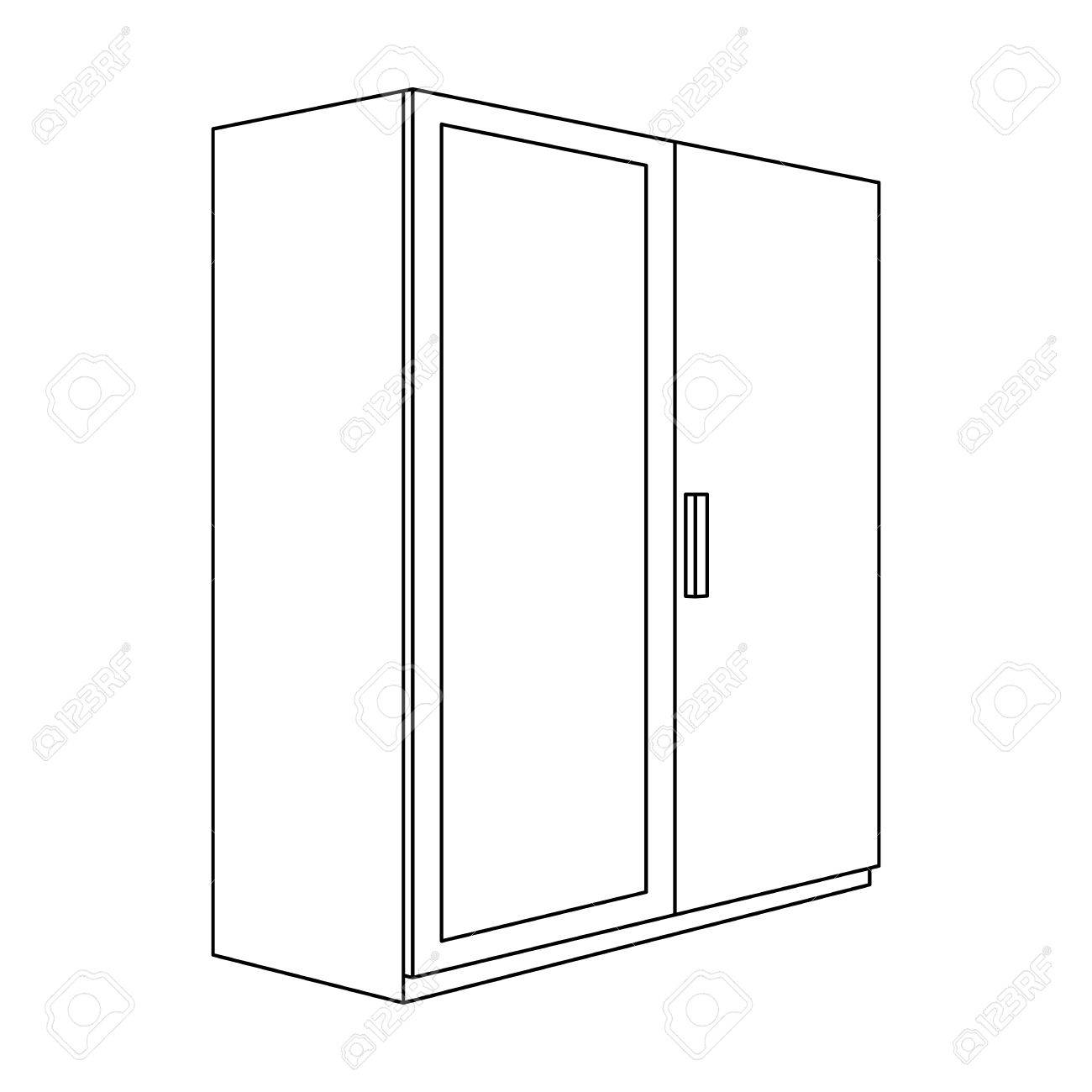 A Small Wardrobe With A Clean Mirror Bedroom Furniture Single