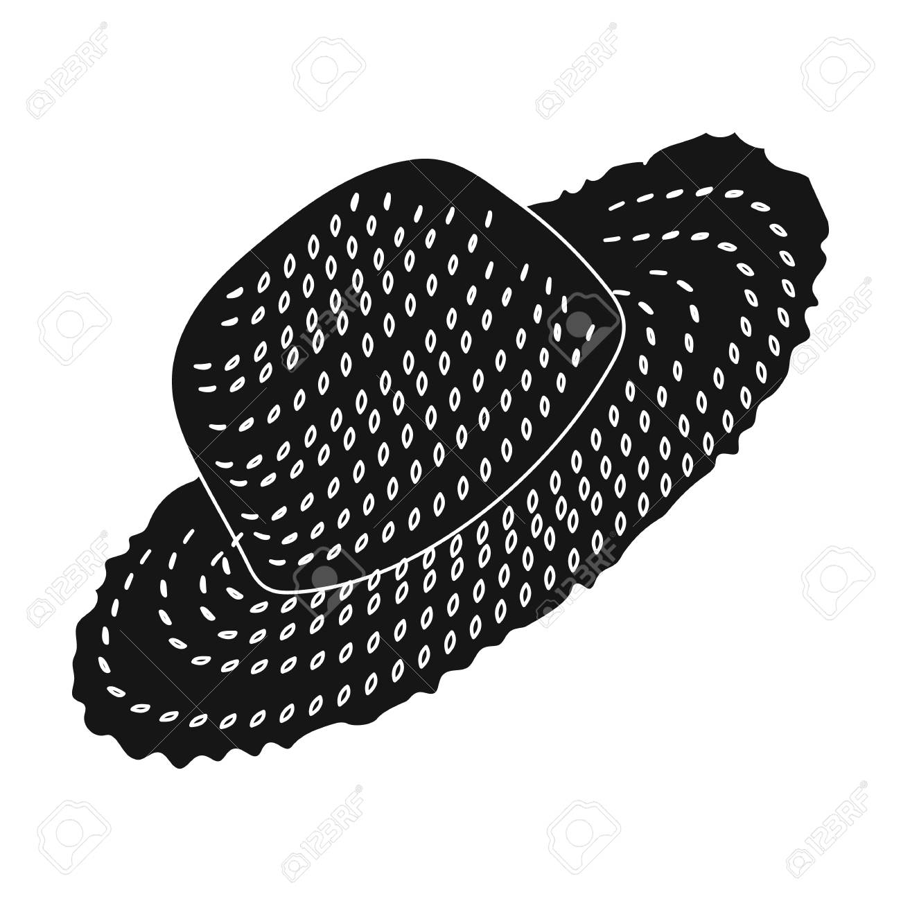 Straw Hat For Gardener Headpiece For Protection Of The Sun Farm Royalty Free Cliparts Vectors And Stock Illustration Image