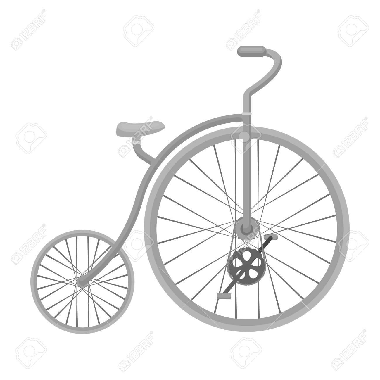 アンティーク 自転車 写真 白黒