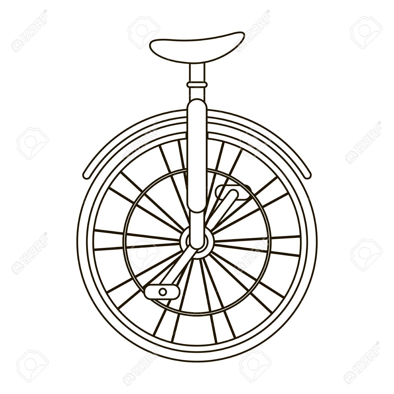 a bike with one wheel